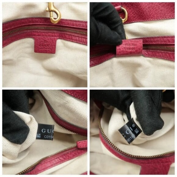 100% Authentic GUCCI GG Brown Cloth Tote 588-060224 - Picture 11 of 12